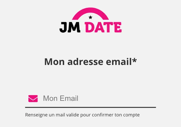 Étape 3 Inscription au site JM-Date