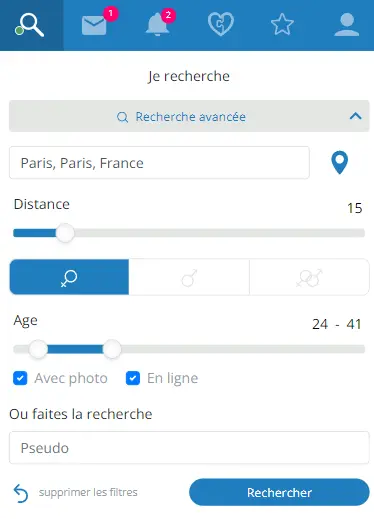 Fonctionnalité recherche et filtre du site leboncoup